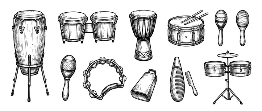Percussion Instruments Collection Sketch
