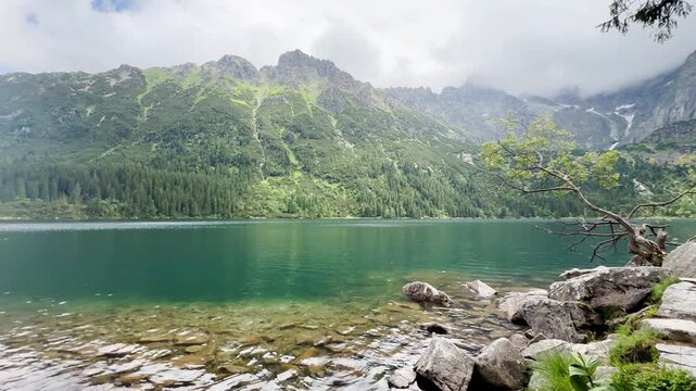 Morskie Oko Mountain Lake Poland

Crystal-clear Morskie Oko mountain lake beneath dramatic granite peaks, Tatra National Park, Poland, 20 July 2026.

