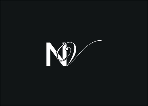 NV Initial letter  logo design vector and Unique Logo Design 