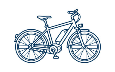 Fototapeta premium Electric Bicycle Vector Illustration