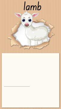 Educational Alphabet Animation for Letter L with a Cartoon Lamb