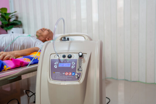 Patients with tracheostomy tubes use oxygen concentrators to assist with breathing.