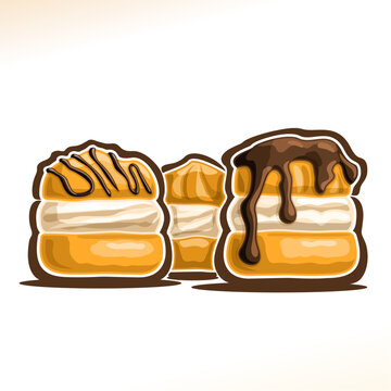 Vector logo for french Profiteroles