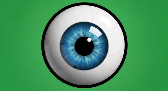 鮮やかな瞳孔、3Dレンダリングの写実的な視線