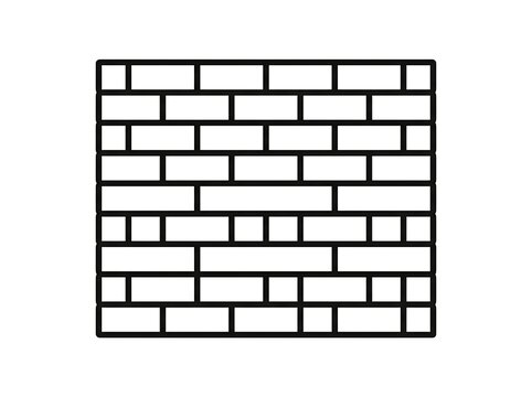 Brick wall pattern with staggered layout