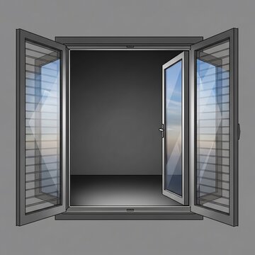 開かれた窓、広がる空、誘う世界