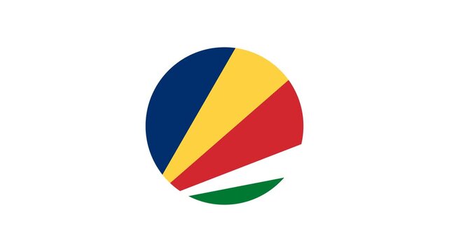 Icon Flag Seychelles Circle Bounce 4K Transparent