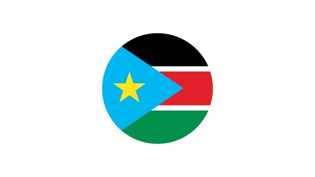 Icon Flag Sudan Circle Bounce 4K Transparent