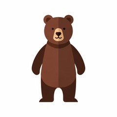Obraz premium フラットデザインの愛らしいクマのイラスト