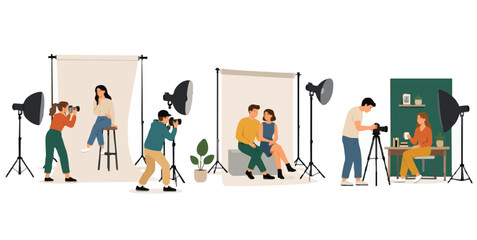 Fototapeta premium Creative agency photography studio illustration
