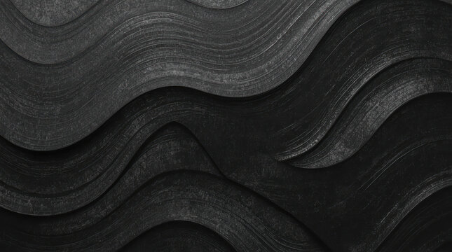 Monochrome abstract wave texture with layered curved surfaces and subtle high fidelity contrast