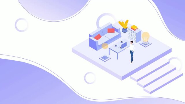 vector illustration of a modern building