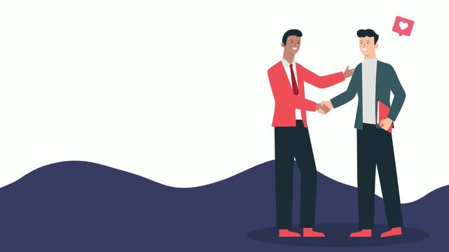 business man running with red arrow