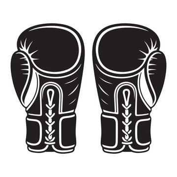 boxing gloves logo silhouette