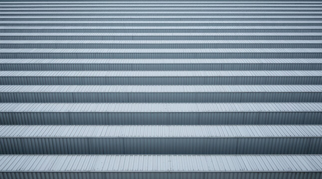 Minimalist metal stair rows pattern repeating rhythm calm
