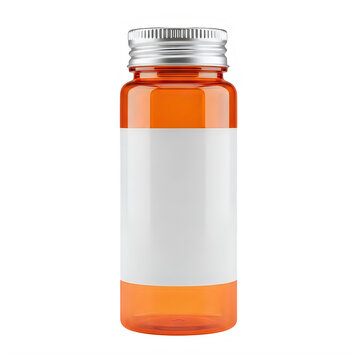 Orange and silver insulated water bottle with cap