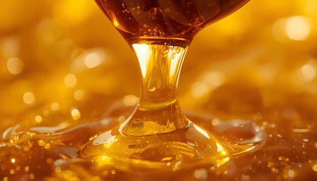 Honey dripping droplets with thick viscous flow