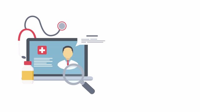 Online Medical Consultation and Telemedicine Digital Healthcare Services Concept.