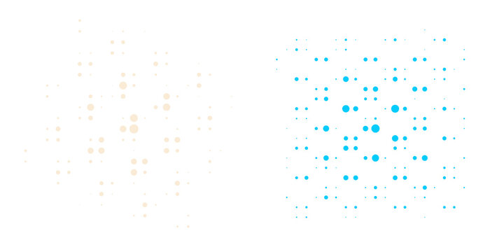 Modern geometric network of blue dots and lines on a light grid background isolated on transparent background