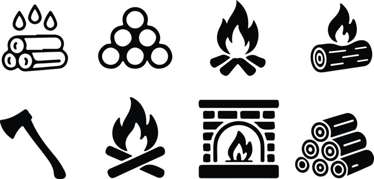 wood icon silhouette 