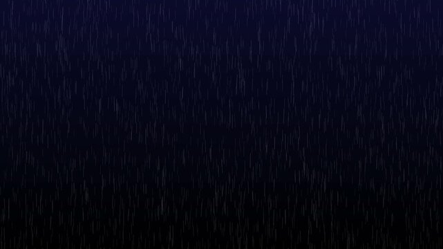 Realistic 4K Cinematic Rain Overlay Pack. Low, Medium and Heavy Rainfall Animation. Seamless Storm Background and Raindrops on dark bg. Looping thunderstorm lighting effect. Surreal raindrops falling.
