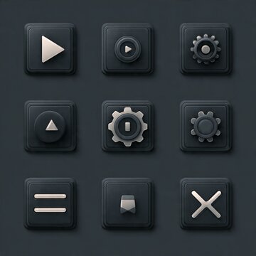 Black Icon for game asset