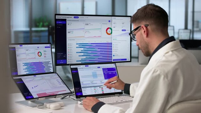 Clinical Trial Manager Analyzing Patient Enrollment Data