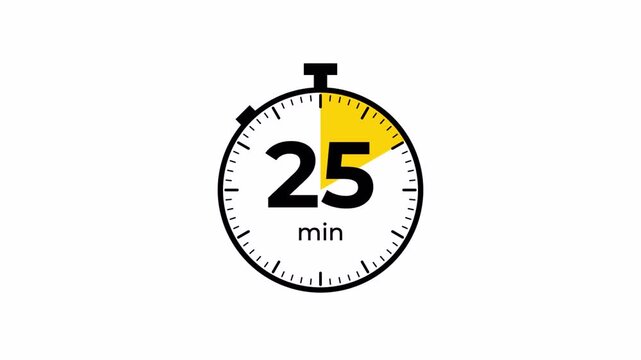 Thirty Minute Countdown Timer with Visual Progress Indicator for Time Management RGB alpha in 4k video