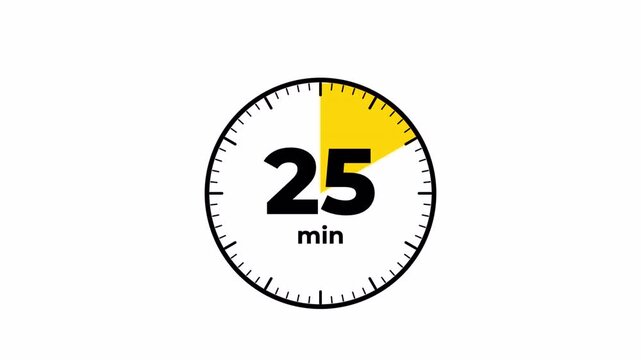 Thirty Minute Countdown Timer Animation for Fitness Cooking and Time Management Tutorials RGB alpha in 4k video