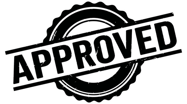 Approved Black Stamp Icon