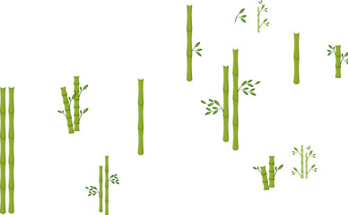 Fototapeta premium Cute Kawaii Bamboo Flat Illustration Pack | Adorable Bamboo Clipart Collection
