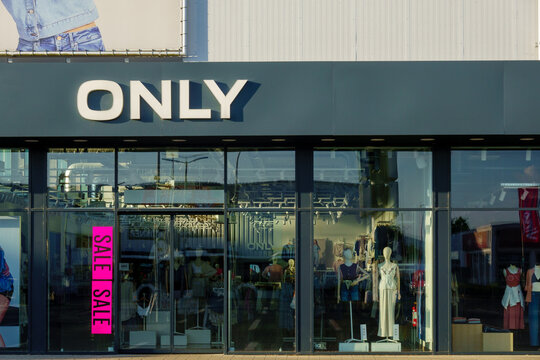 Mulheim Karlich, Germany - July 13, 2026: ONLY branded apparel store showing its modern shopfront with sale sign, attracting customers to fashion and retail shopping