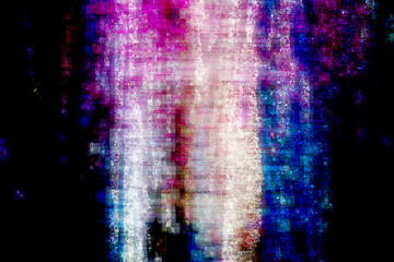 Abstract Digital Glitch Background with Vibrant Magenta and Blue Hues © Bye Bye Design