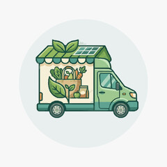 Obraz premium Eco-Friendly Mobile Garden Truck.