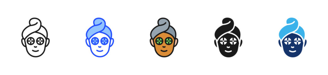 Face Care Icon Collection With Multiple Styles
