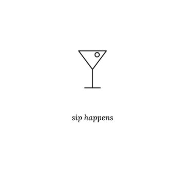 Sip Happens Cocktail T-shirt Design