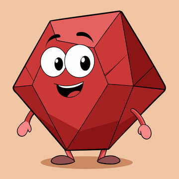ทับทิมการ์ตูนน่ารักยิ้มสดใส,Cute smiling ruby cartoon