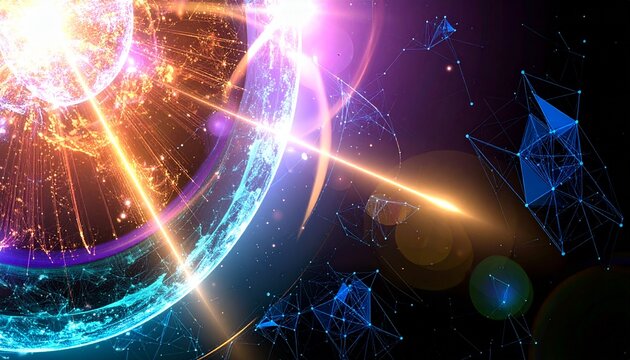  Abstract quantum computing visualization 