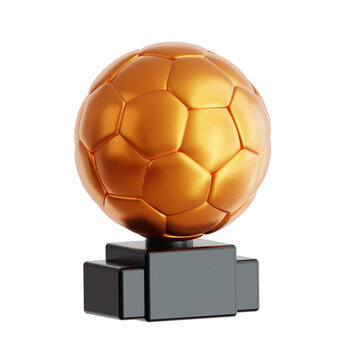 3D Golden Ball Trophy Icon
