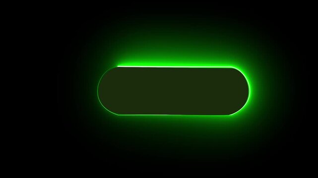 Glowing multicolor gradient button or capsule shape animation with gradient outline on black background for tech UI and motion graphics glowing search bar or rounded. 4k video 