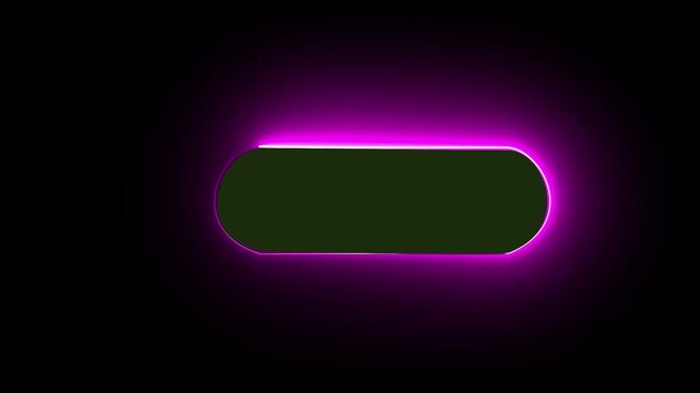 Glowing multicolor gradient button or capsule shape animation with gradient outline on black background for tech UI and motion graphics glowing search bar or rounded. 4k video 