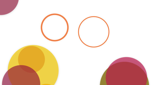 Modern abstract geometric circles PNG element. Outline rings, solid overlapping shapes. Minimalist flat design. For digital graphics, web. Isolated transparent object.