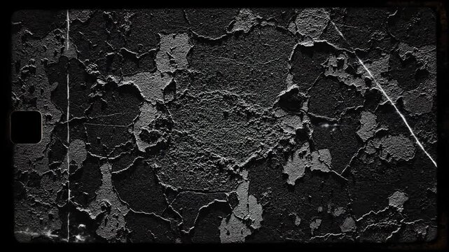 Dark Grunge Abstract Textured Background Rough Natural Surface Distress, Cracked Pattern Evoking Age Decay, Peeling Paint Abandonment
