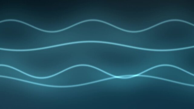 Teal Gradient Waves Loop Background 4K｜ティールグラデーションウェーブのループ動画背景 4K
