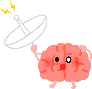 アンテナを張る脳のキャラクター
