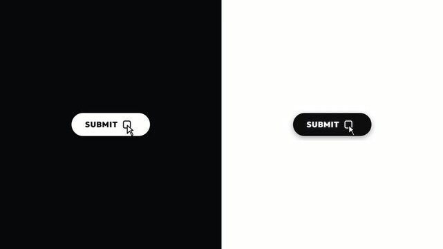 Submit Button Clicking Animation with Cursor. 4K Video
