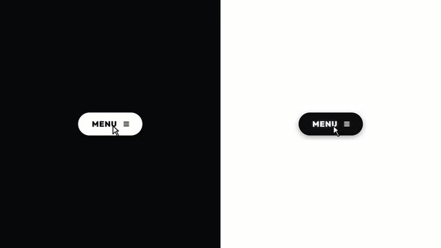 UI Menu Button Click Animation with High Contrast Backgrounds. 4K Video