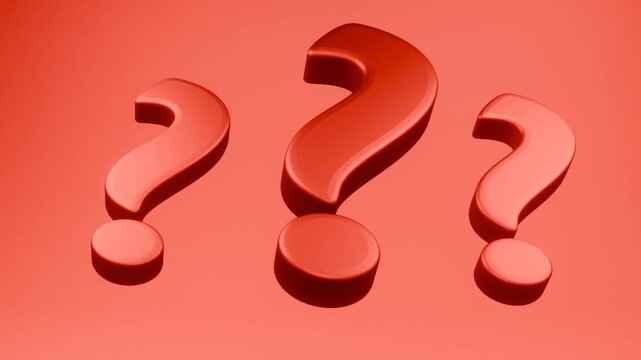 question mark on red