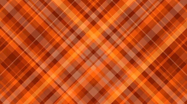 Orange plaid pattern background. Abstract tartan texture for Halloween 2026 design projects.