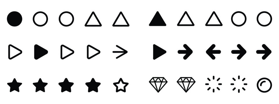 Fl&egrave;che bullet list for PowerPoint presentation featuring arrow symbol collection for organized bullet points in clean vector illustration design.